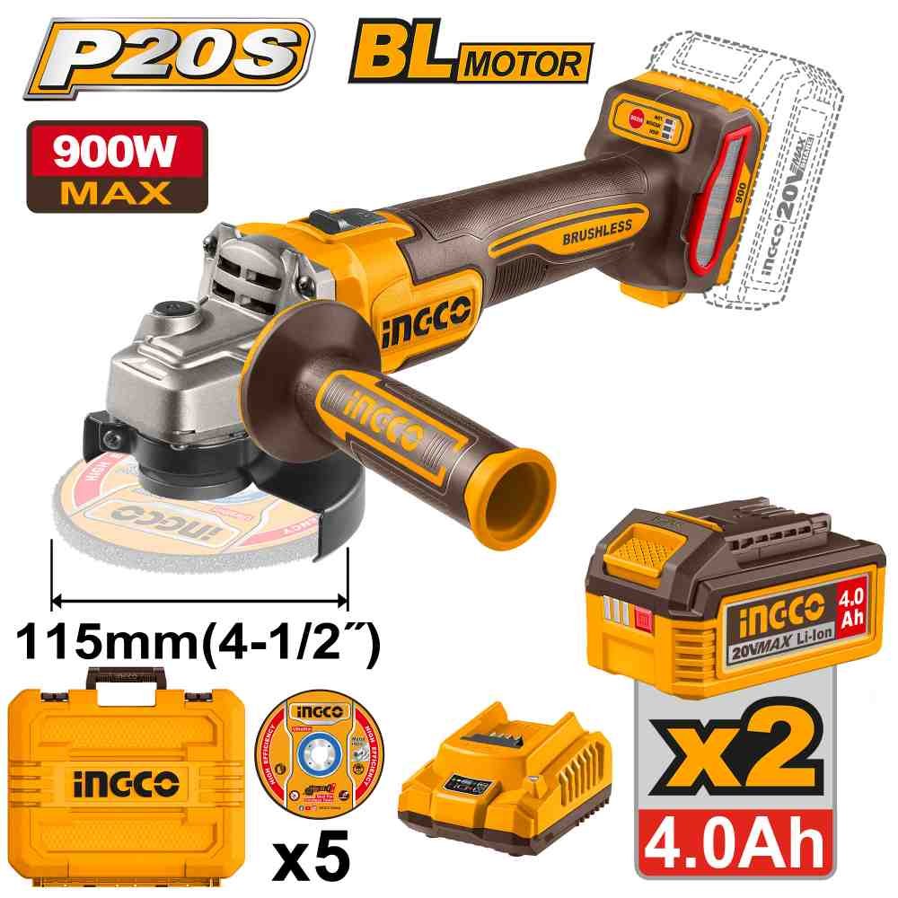 Li-Ion ელ. კუთხსახეხი 20V-115MM (CAGLI261522)