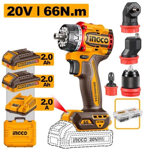 Li-Ion ელ. ხრახნდამჭერი საც. თავაკებით 20V/66N.M (CDLI206686)