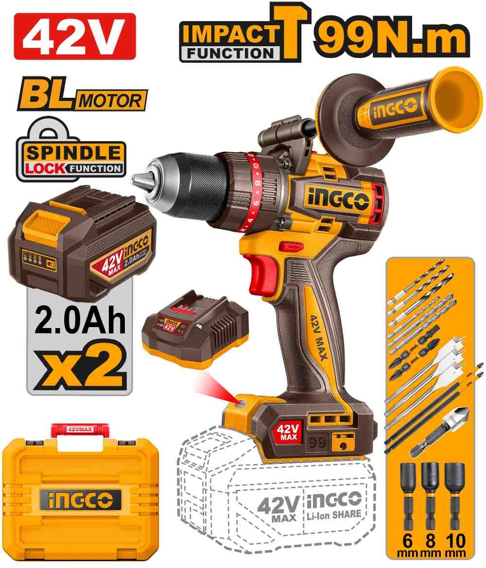 Li-Ion ელ. ხრახნდამჭერი 42V/99N.M (CIDLI429982)