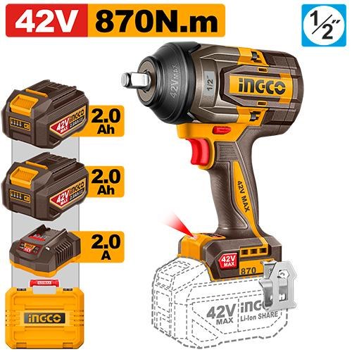 Li-Ion ელ. ქანჩის მოსახსნელი 42V (CIWLI42862)