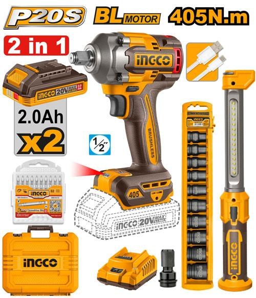Li-Ion ელ. ქანჩის მოსახსნელი 2-in-1 405NM-20V (COSLI23056)