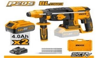 Lithium-Ion ელ. პნევმატური დრელი (პერფორატორი) 20V (კომპლექტი) (CRHLI202287)