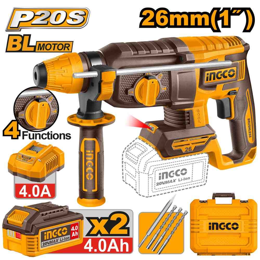 Li-Ion Proline ელ. პნევმატური დრელი (პერფორატორი) 20V-2.5J (CRHLI262085)