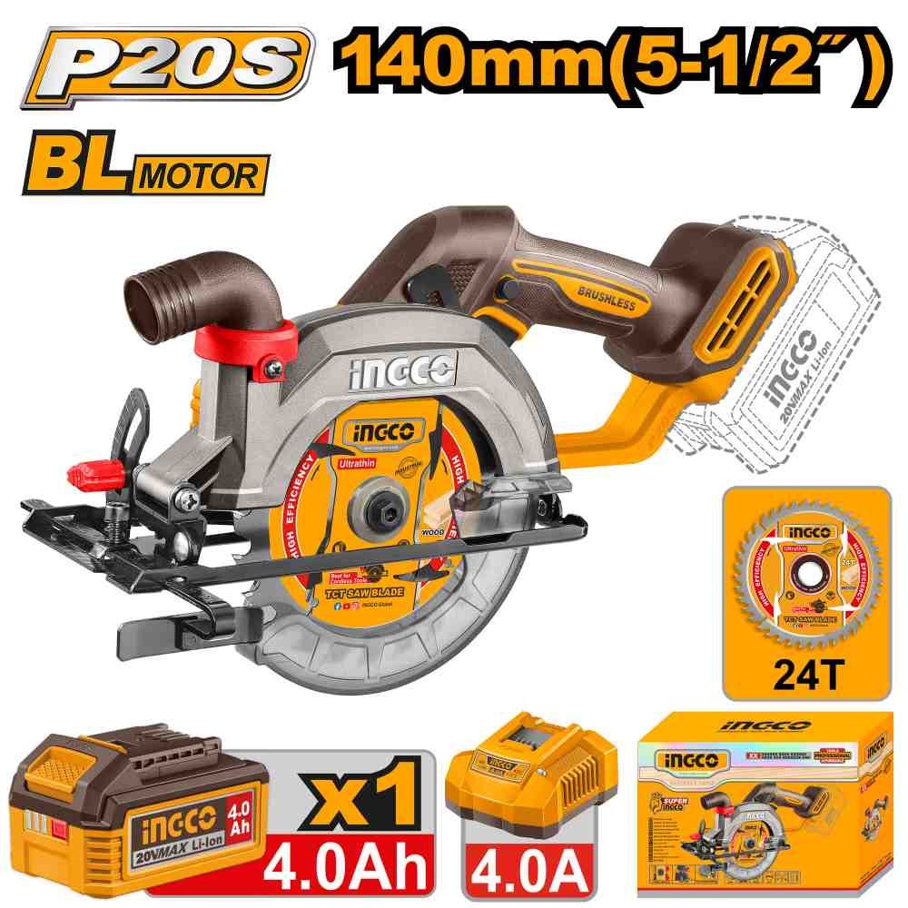 უსადენო ცირკული ხერხი 20V-140MM (CSLI14023)