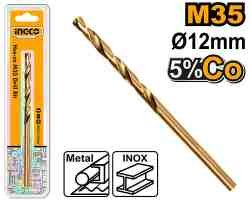Сверло по металлу кобальтовое HSS-Co 5% INGCO 12 мм (DBT01130121)
