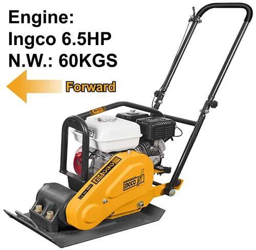 INGCO petrol plate compactor 6.5 HP, 60 kg (GCP060-2)
