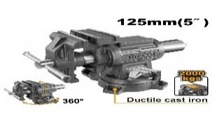 Тиски слесарные поворотные INGCO 5", 19,5 кг (HBV085)