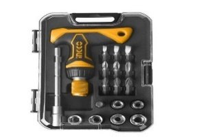 INGCO T-handle ratchet bit and socket set, 24 pieces (HKSDB0188)