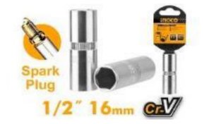 Головка свечная INGCO 1/2", 16 мм (HSPS12161)