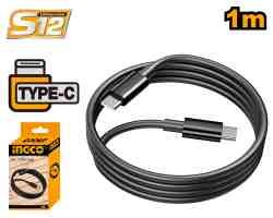 დამტენის ელ.სადენი USB USB-Type-C to USB-Type-C 1M (IUCC02)