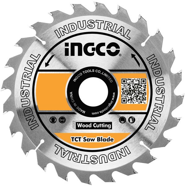 Пильный диск по дереву INGCO 165×20 мм, 24 зуба (TSB116511)