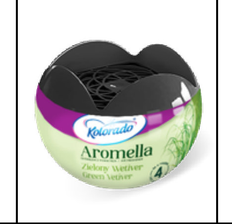 Kolorado Aromella გელისებრი ჰაერის გამაკეთილშობილებელი 150 გ, მწვანე ვეტივერი