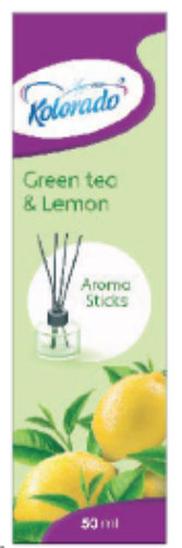 Kolorado Aroma Sticks სურნელოვანი ჩხირები ჰაერისთვის 50 მლ, მწვანე ჩაი და ლიმონი