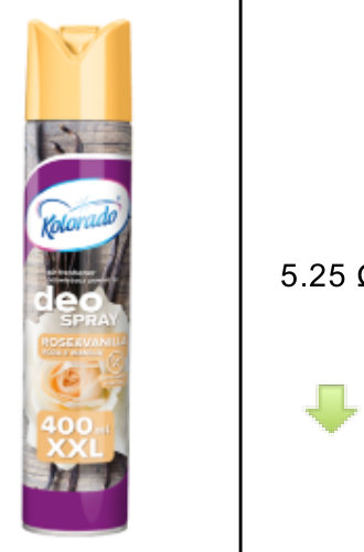 Kolorado Deo Spray XXL ჰაერის სპრეი-არომატიზატორი 400 მლ, Rose & Vanilla