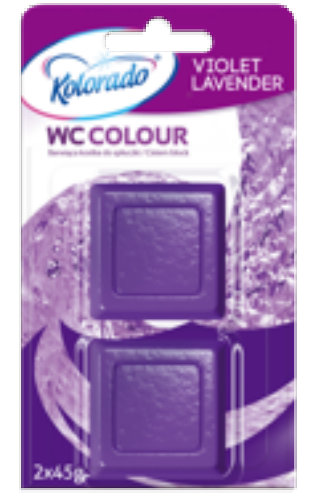 Kolorado WC Colour უნიტაზის ავზის ტაბლეტი 2x45 გ, იასამნისფერი ლავანდა