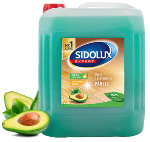 Sidolux Expert ლამინატის საწმენდი საშუალება ავოკადოს ზეთით 5 ლ