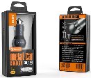 LDNIO C503Q car charger + cable, USB to Type C, 36W dual USB super fast car charger, black