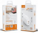 Зарядное устройство + кабель LDNIO Q233C, Type C-Type C, 30W, два порта USB-C, быстрая зарядка, белый