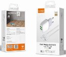 LDNIO A2219 charger + cable, USB to Type C, 12W USB (2 ports) fast wall charger, white