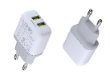 LDNIO დამტენი+კაბელი A2221, 12W Home Charger US/EU Plug, Type C, თეთრი