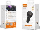 LDNIO მანქანის დამტენი + კაბელი C101 Type C-Type C 100W Dual USB Super Fast Car charger, usb c fast portable dual phones multifunction laptop pd macbook type c car charger adapters with LED display შავი