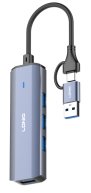 LDNIO ჰაბი DS-114UC, UAS-A + Type-C To USB3.0*4, Line length: 14CM/USB-A+Type-C 5gbps High Compatible Docking Station Portable Type C Hub