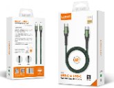 LDNIO მობილურის კაბელი LC101 Grey, Type-C to Type-C, 65W Fast Charge, 1M ნაცრისფერი