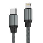 Кабель для мобильных устройств LDNIO LC441I grey, Type-C to Lightning, 30W Fast Charge, 1 м, серый