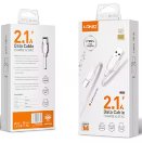 LDNIO მობილურის კაბელი LS371I White, USB to Lightning, 2.1A Fast Charge, 1M თეთრი