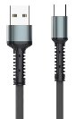Кабель для мобильных устройств LDNIO LS64C Grey, USB to Type-C, 2,4A Fast Charge, 2 м, серый