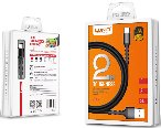 LDNIO მობილურის კაბელი LS64I Grey, USB to Lightning, 2.4A Fast Chargin, 2M ნაცრისფერი