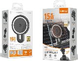 LDNIO magnetic car phone holder with wireless charger MA20-1, 15W, strong magnet, with metal ring