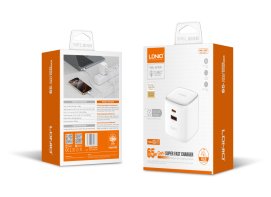 LDNIO დამტენი + კაბელი Q2617 65W GaN Super Fast Charger, Including US+EU+UK, Type C-Type C