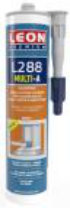 LEON L288 სილიკონი დუშკაბინისთვის, მარმარილოსა და აბაზანისთვის, გამჭვირვალე, 310 გ