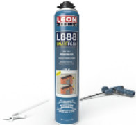 LEON L888 სამონტაჟო ქაფი 2 Dual SmartFoam, 850 გ, საქშენით (პისტოლეტი არ შედის)