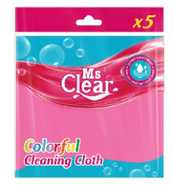 MS CLEAR ფერადი ბამბის ტილო 5 ც, 34x35 სმ