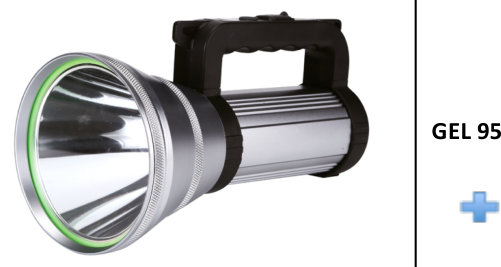 დატენვადი მეტალის ფანარი Panther PT-4116, 30 ვტ Laser LED + გვერდითი SMD LED, 5000 ლუმენი, 3×18650 2400 mAh