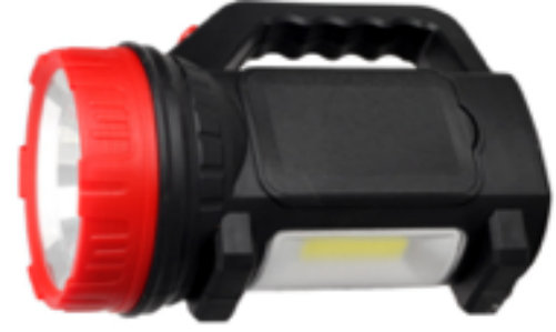 ფანარი Panther PT-7680, 1 ვტ LED + COB LED, 3×AA, 500 ლუმენი