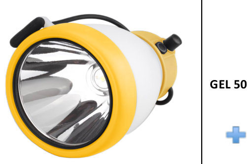 დატენვადი საკემპინგო ფარანი / ფანარი Panther PT-8435, SMD LED (თეთრი და ყვითელი, დიმერით) + 10 ვტ LED, 800 ლუმენი