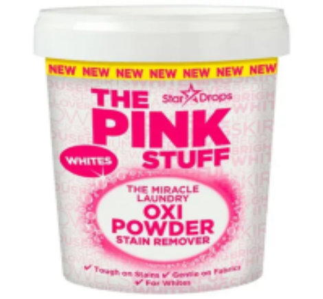 The Pink Stuff ლაქების მოსაშორებელი ფხვნილი თეთრი ქსოვილებისთვის 1 კგ