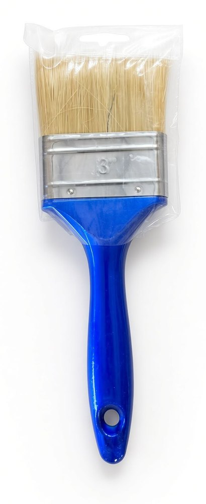 Paint brush with blue handle 3"