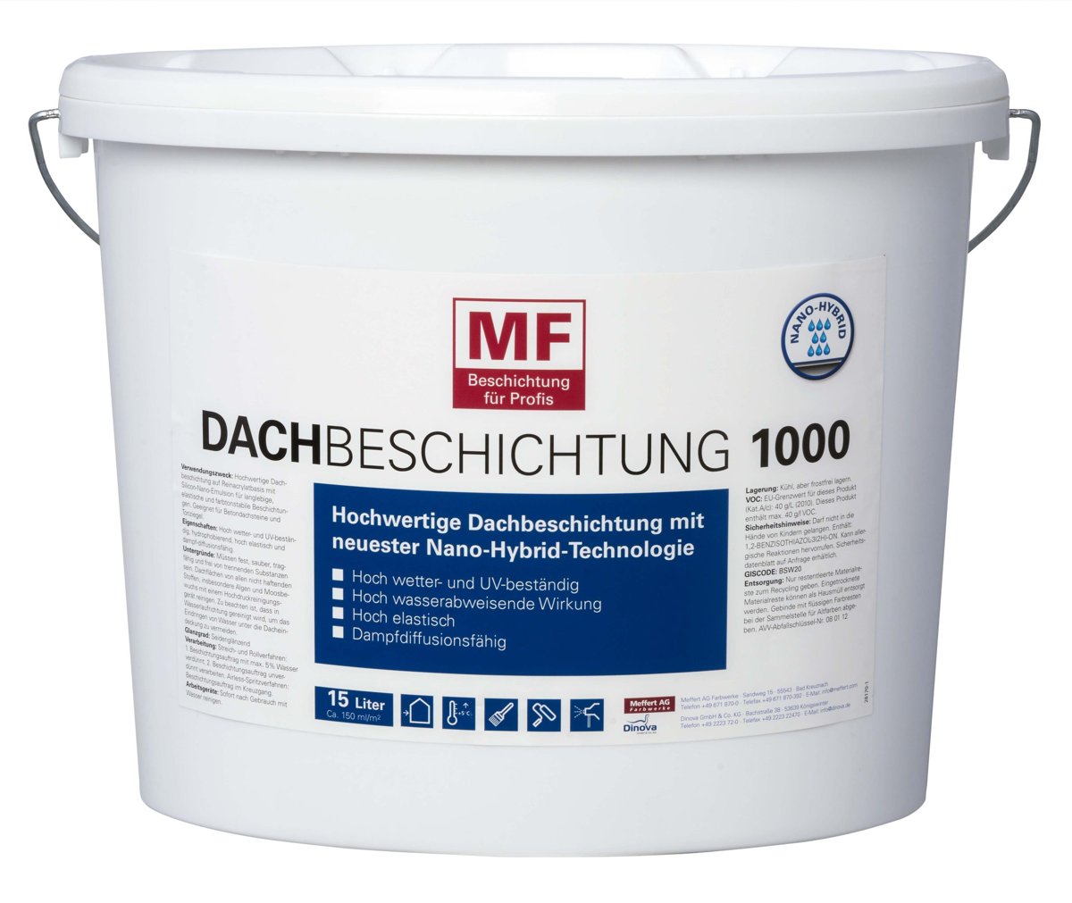 სახურავის საღებავი MF Dachbeschichtung RAL 7015 schiefergrau