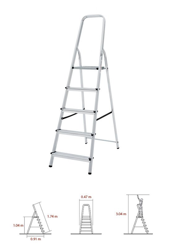 Лестница алюминиевая 1×5