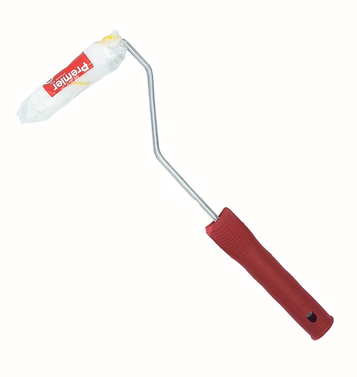 Валик 10 см с ручкой для водоэмульсионной краски Yellow Strippe Polyarch