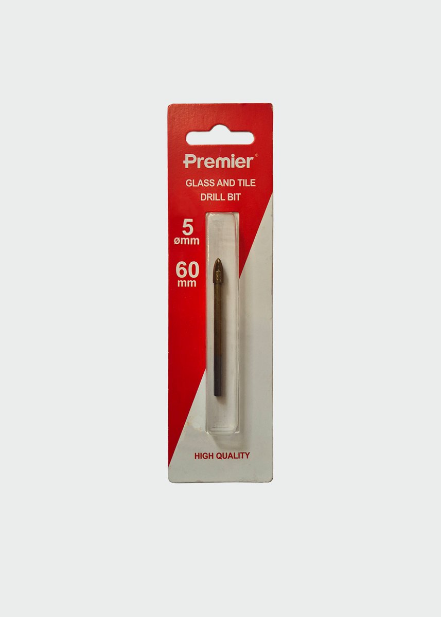 Premier-ის შუშისა და კერამიკის ჯვარედინი ბურღი; 5×60 მმ