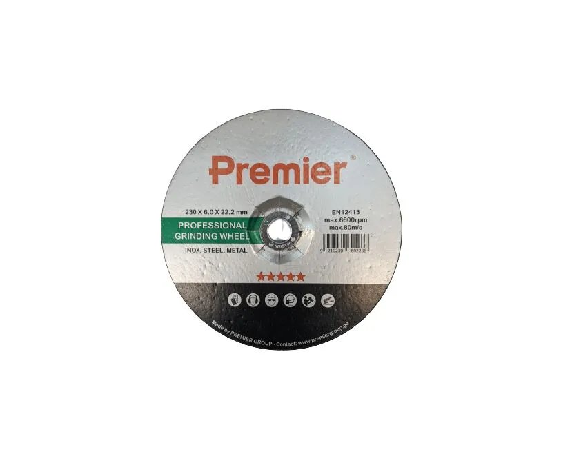 Premier ლითონის საპრიალებელი დისკი; 230×6.0x22 მმ