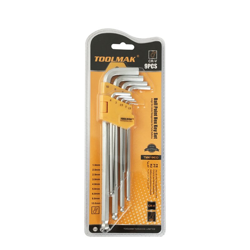 ექვსკუთხა სახრახნისის ნაკრები 9ც-იანი 1.5mm-10mm TMK19033