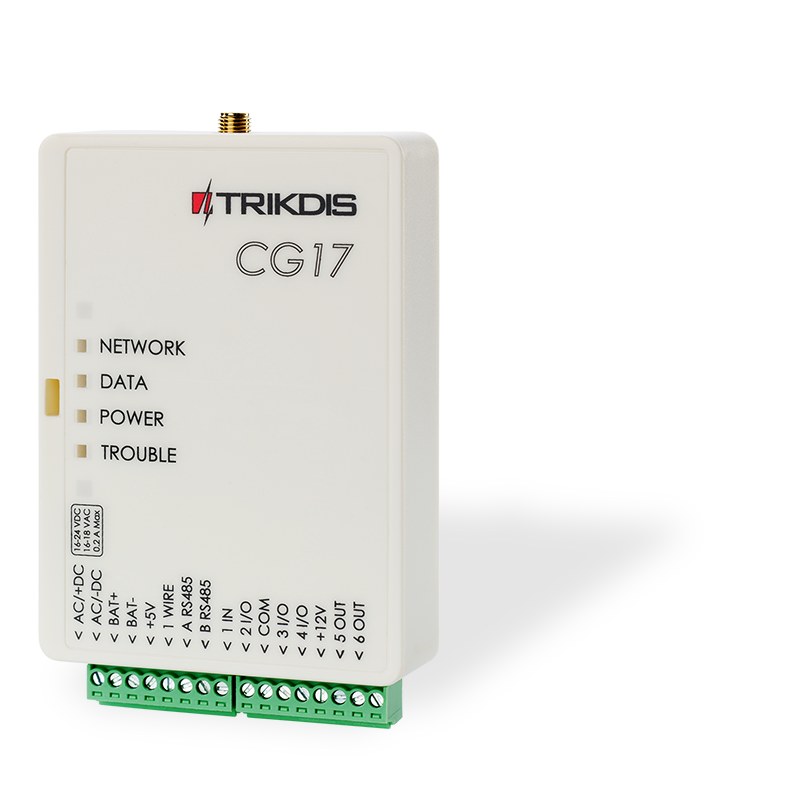 გადამცემი/პანელი CG17 4G, 12-24 V AC/DC, 1 IN, 2 OUT, 3 I/O