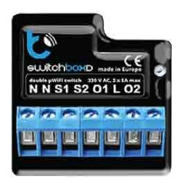 Simon ორმაგი ჩამრთველი SwitchBoxD, 230V