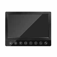 Morningtech მონიტორი 94708M-BK, 7", სენსორული ღილაკები, მეხსიერებით, შავი